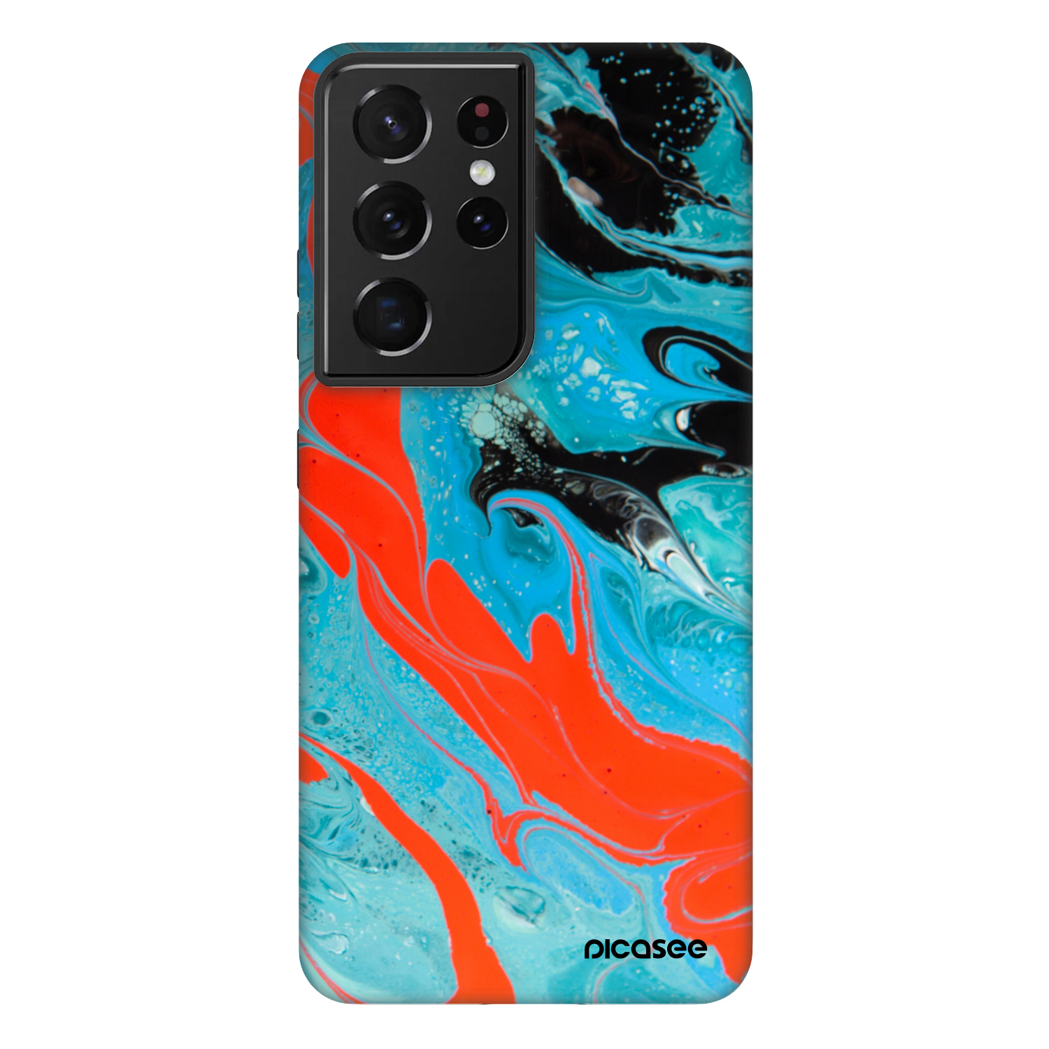 Picasee Fashion Case Samsung Galaxy S21 Ultra 5G G998B - Blue Magma
