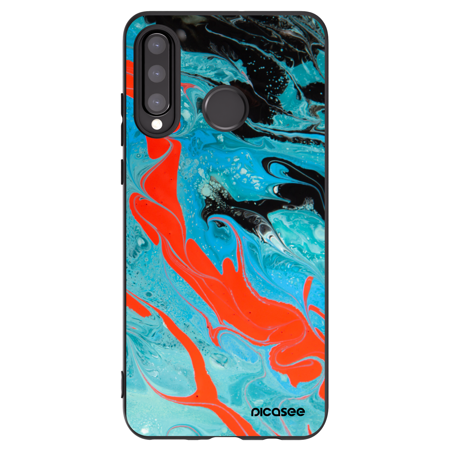 Picasee fekete szilikon tok az alábbi mobiltelefonokra Huawei P30 Lite - Blue Magma
