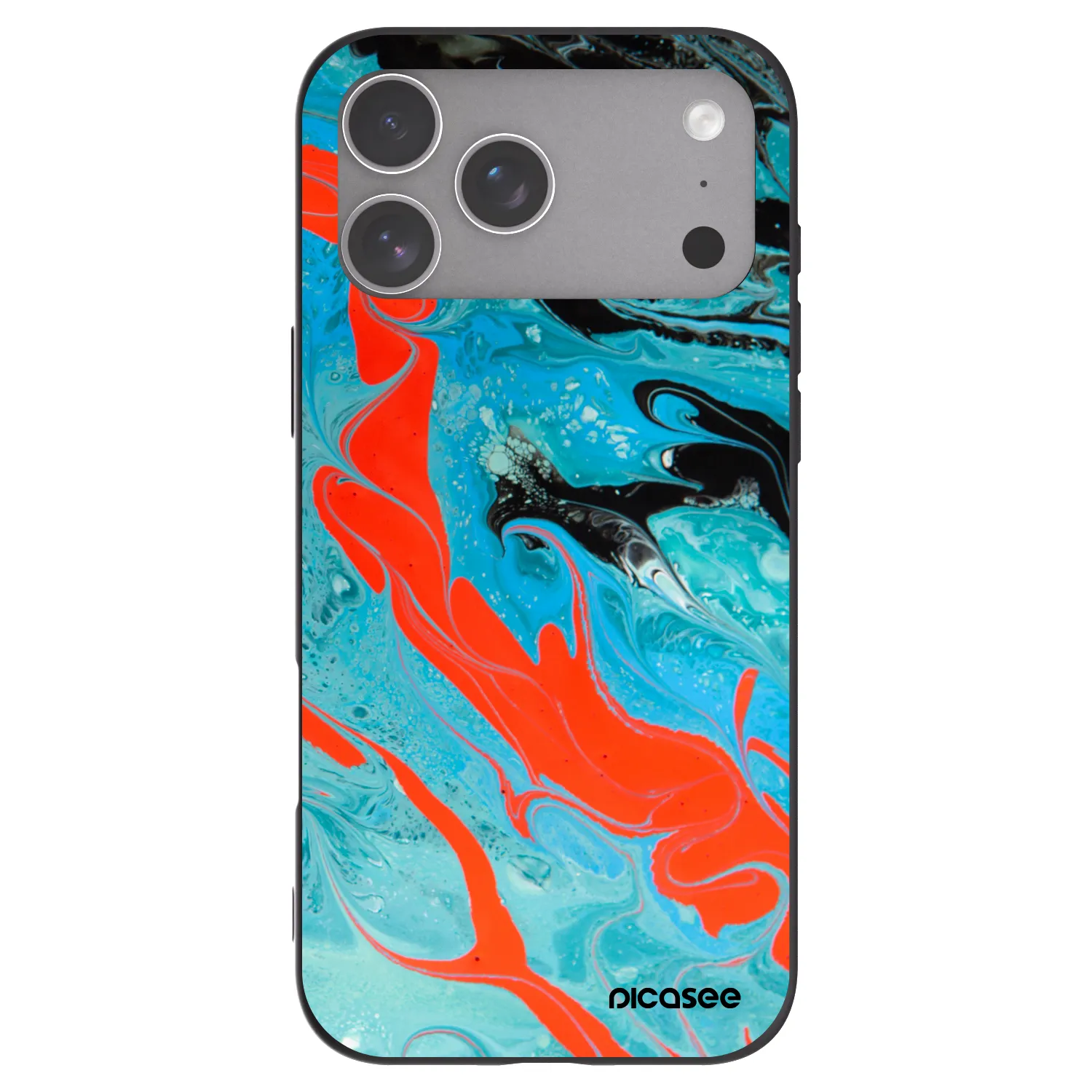 Picasee fekete szilikon tok az alábbi mobiltelefonokra Apple iPhone 18 Pro Max - Blue Magma