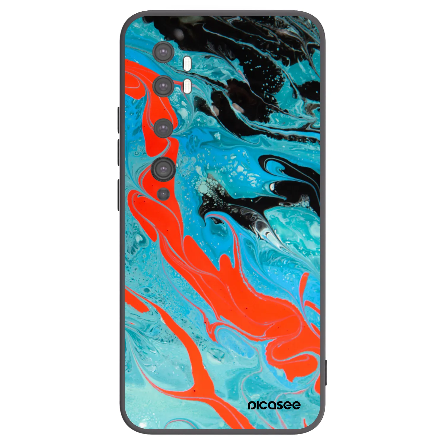 Picasee fekete szilikon tok az alábbi mobiltelefonokra Xiaomi Mi Note 10 (Pro) - Blue Magma