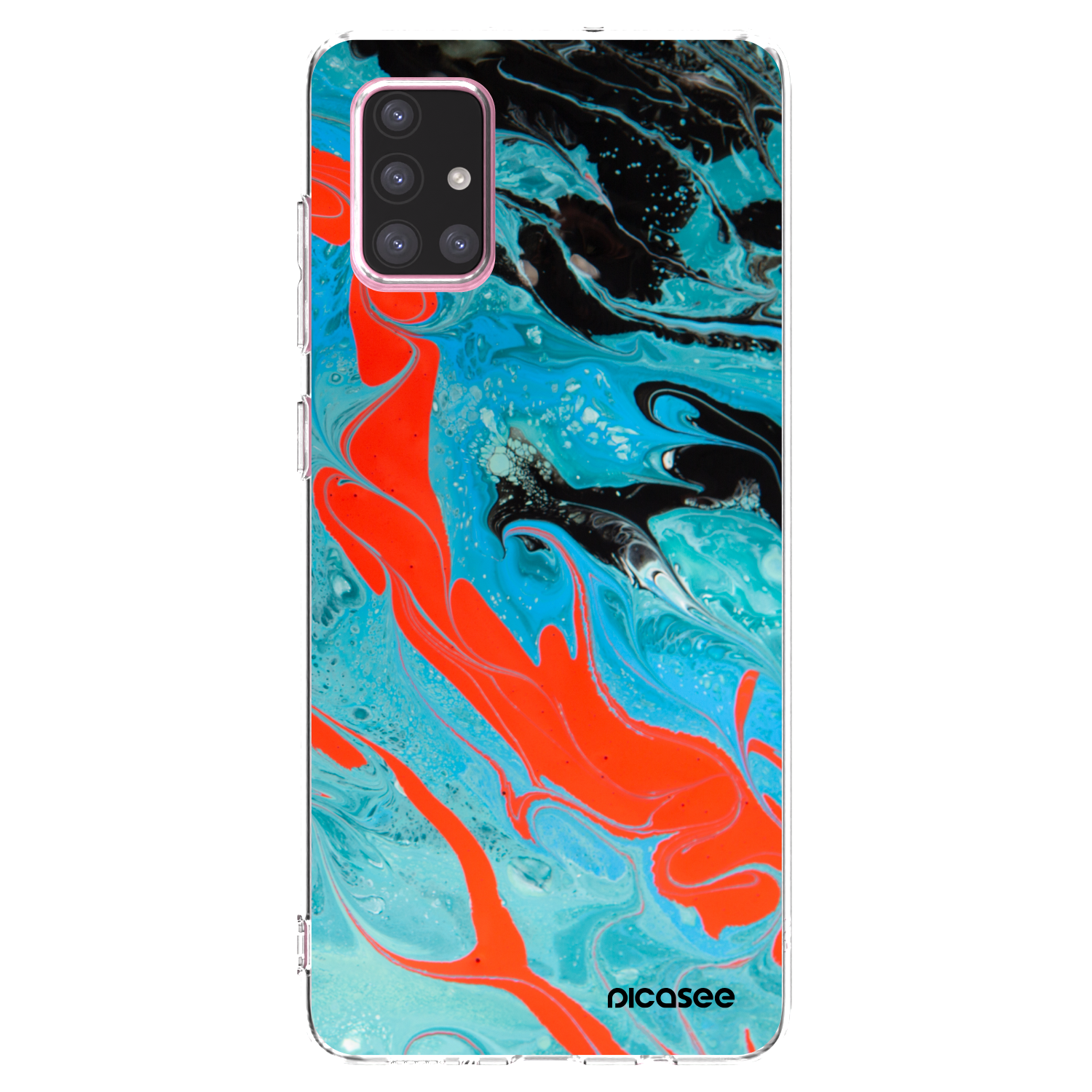 Picasee átlátszó szilikon tok az alábbi mobiltelefonokra Samsung Galaxy A71 A715F - Blue Magma