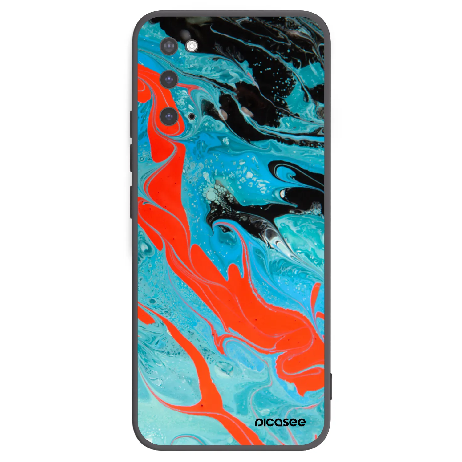 Picasee fekete szilikon tok az alábbi mobiltelefonokra Samsung Galaxy S20 G980F - Blue Magma