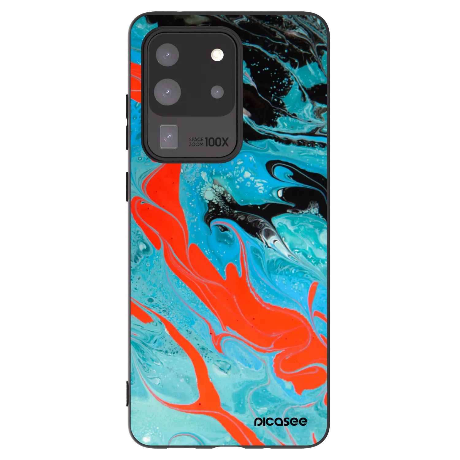 Picasee fekete szilikon tok az alábbi mobiltelefonokra Samsung Galaxy S20 Ultra 5G G988F - Blue Magma