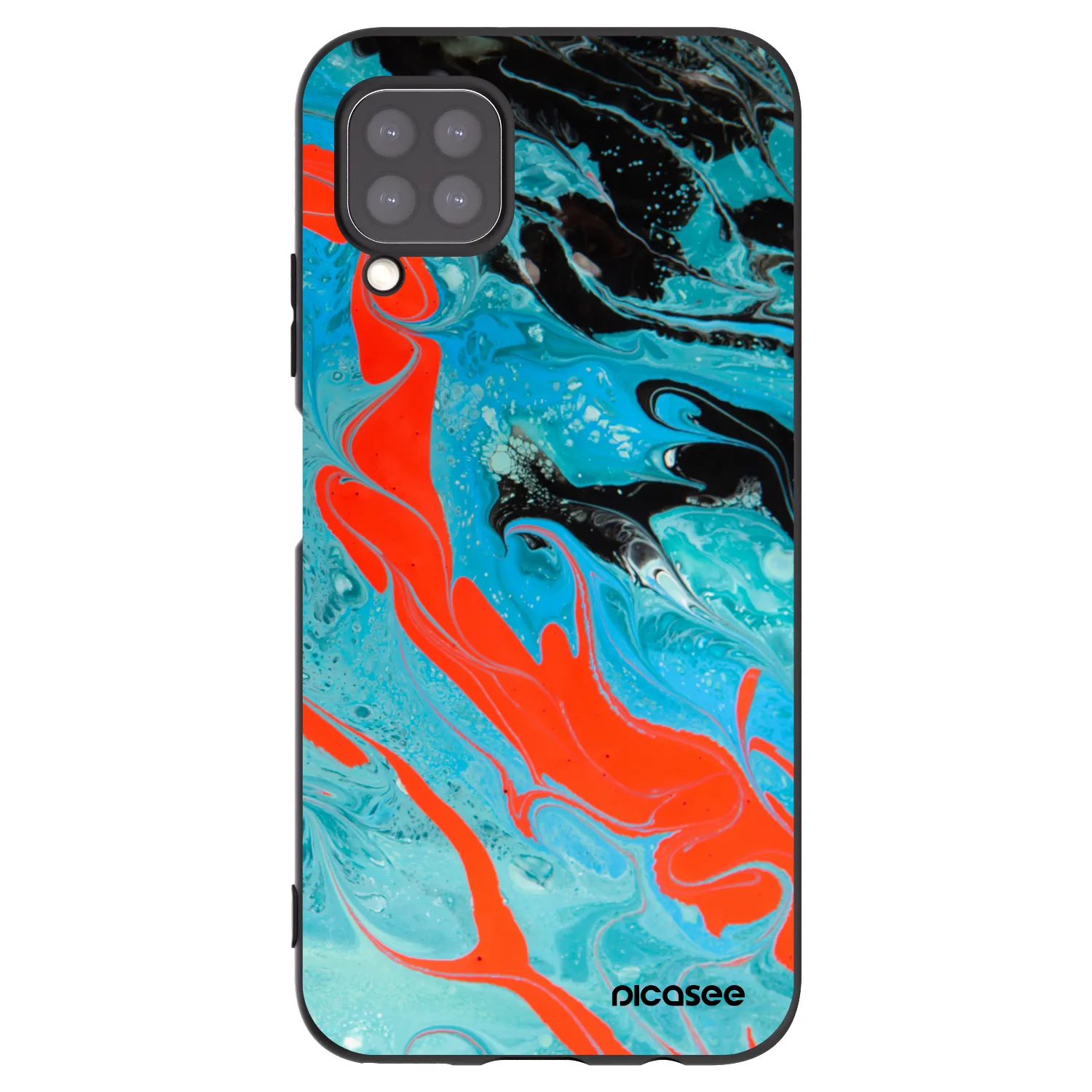 Picasee fekete szilikon tok az alábbi mobiltelefonokra Huawei P40 Lite - Blue Magma