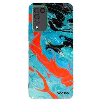 Picasee átlátszó szilikon tok az alábbi mobiltelefonokra Honor 10X Lite - Blue Magma