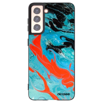 Picasee fekete szilikon tok az alábbi mobiltelefonokra Samsung Galaxy S21 5G G991B - Blue Magma