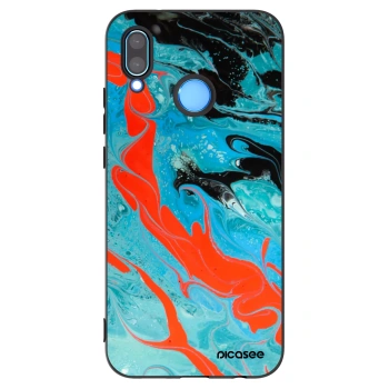 Picasee fekete szilikon tok az alábbi mobiltelefonokra Huawei P20 Lite - Blue Magma