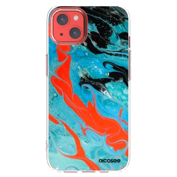 Picasee átlátszó szilikon tok az alábbi mobiltelefonokra Apple iPhone 13 - Blue Magma