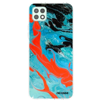Picasee átlátszó szilikon tok az alábbi mobiltelefonokra Samsung Galaxy A22 A226B 5G - Blue Magma