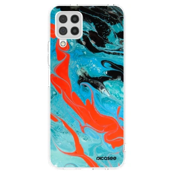 Picasee átlátszó szilikon tok az alábbi mobiltelefonokra Samsung Galaxy A22 A225F 4G - Blue Magma