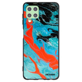 Picasee fekete szilikon tok az alábbi mobiltelefonokra Samsung Galaxy A22 A225F 4G - Blue Magma