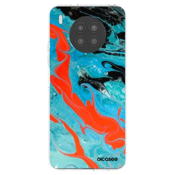 Picasee átlátszó szilikon tok az alábbi mobiltelefonokra Huawei Nova 8i - Blue Magma