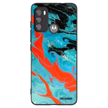 Picasee fekete szilikon tok az alábbi mobiltelefonokra Motorola Moto G60 - Blue Magma
