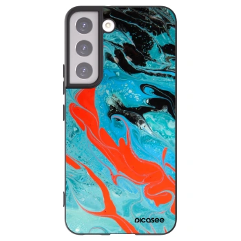 Picasee fekete szilikon tok az alábbi mobiltelefonokra Samsung Galaxy S22 5G - Blue Magma