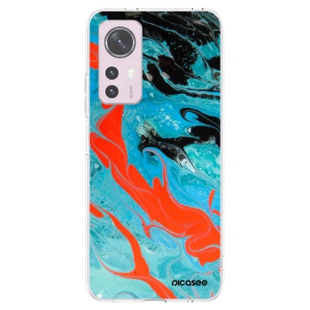 Picasee átlátszó szilikon tok az alábbi mobiltelefonokra Xiaomi 12 - Blue Magma