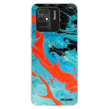 Picasee átlátszó szilikon tok az alábbi mobiltelefonokra Xiaomi Redmi 10C - Blue Magma