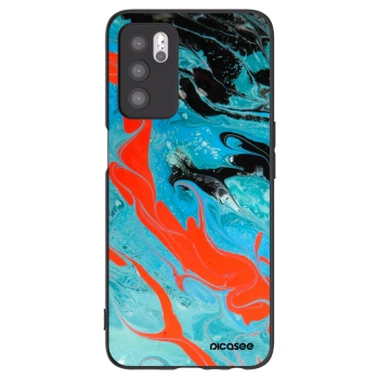 Picasee fekete szilikon tok az alábbi mobiltelefonokra OPPO A16s - Blue Magma