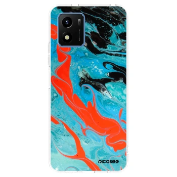 Picasee átlátszó szilikon tok az alábbi mobiltelefonokra Vivo Y01 - Blue Magma