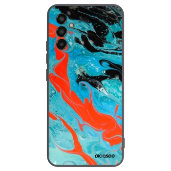 Picasee fekete szilikon tok az alábbi mobiltelefonokra Samsung Galaxy M13 M135F - Blue Magma