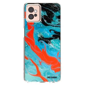 Picasee átlátszó szilikon tok az alábbi mobiltelefonokra Motorola Moto G32 - Blue Magma