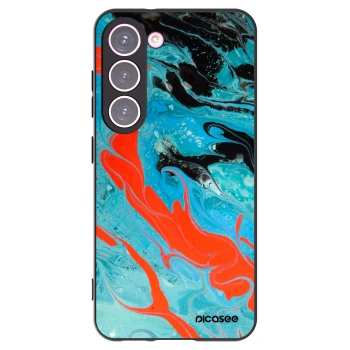 Picasee fekete szilikon tok az alábbi mobiltelefonokra Samsung Galaxy S23 5G - Blue Magma