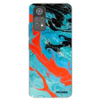 Picasee átlátszó szilikon tok az alábbi mobiltelefonokra Xiaomi Redmi Note 11S 5G - Blue Magma