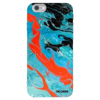 Picasee átlátszó szilikon tok az alábbi mobiltelefonokra Apple iPhone 6/6S - Blue Magma
