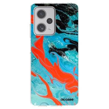 Picasee átlátszó szilikon tok az alábbi mobiltelefonokra Xiaomi Redmi Note 12 Pro+ 5G - Blue Magma