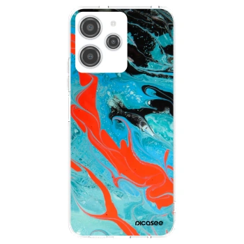 Picasee átlátszó szilikon tok az alábbi mobiltelefonokra Xiaomi Redmi 12 4G - Blue Magma