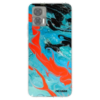 Picasee átlátszó szilikon tok az alábbi mobiltelefonokra Motorola Edge 30 Neo - Blue Magma