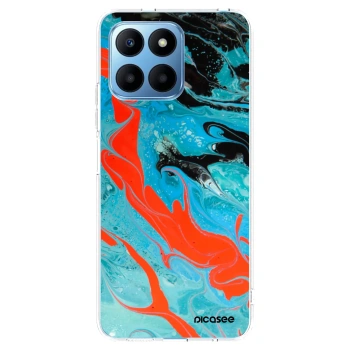 Picasee átlátszó szilikon tok az alábbi mobiltelefonokra Honor 70 Lite - Blue Magma