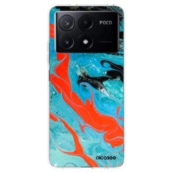 Picasee átlátszó szilikon tok az alábbi mobiltelefonokra Xiaomi Poco X6 Pro - Blue Magma