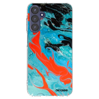 Picasee átlátszó szilikon tok az alábbi mobiltelefonokra Samsung Galaxy A15 A155F 4G - Blue Magma