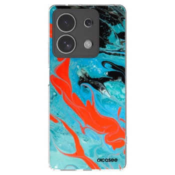 Picasee átlátszó szilikon tok az alábbi mobiltelefonokra Xiaomi Redmi Note 13 4G - Blue Magma