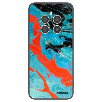 Picasee fekete szilikon tok az alábbi mobiltelefonokra Realme 12 Pro 5G - Blue Magma