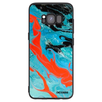 Picasee fekete szilikon tok az alábbi mobiltelefonokra Samsung Galaxy S8 G950F - Blue Magma