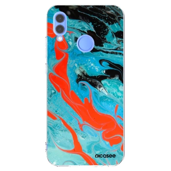 Picasee átlátszó szilikon tok az alábbi mobiltelefonokra Honor 10 Lite - Blue Magma
