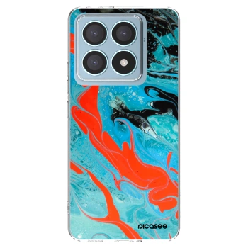 Picasee átlátszó szilikon tok az alábbi mobiltelefonokra Xiaomi 14T Pro - Blue Magma