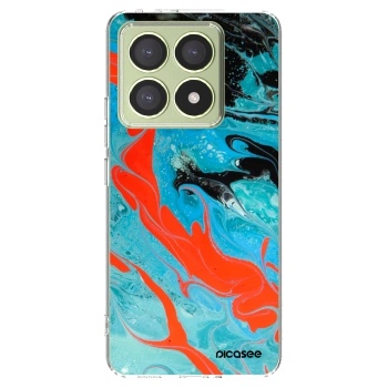 Picasee átlátszó szilikon tok az alábbi mobiltelefonokra Xiaomi 14T - Blue Magma