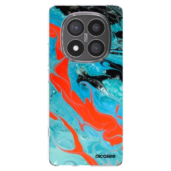 Picasee átlátszó szilikon tok az alábbi mobiltelefonokra Xiaomi Redmi Note 14 Pro+ 5G - Blue Magma