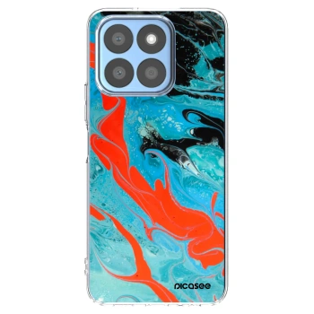 Picasee átlátszó szilikon tok az alábbi mobiltelefonokra Honor X8c - Blue Magma