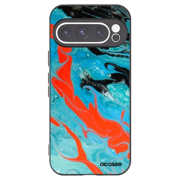 Picasee fekete szilikon tok az alábbi mobiltelefonokra Google Pixel 9 Pro - Blue Magma