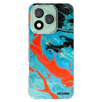 Picasee átlátszó szilikon tok az alábbi mobiltelefonokra Honor 400 Lite 5G - Blue Magma
