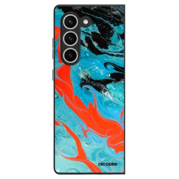 Szilikon tok erre a típusra Samsung Galaxy Z Fold5 5G - Blue Magma