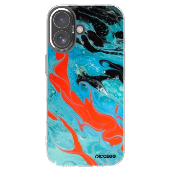 Picasee átlátszó szilikon tok az alábbi mobiltelefonokra Apple iPhone 17 - Blue Magma