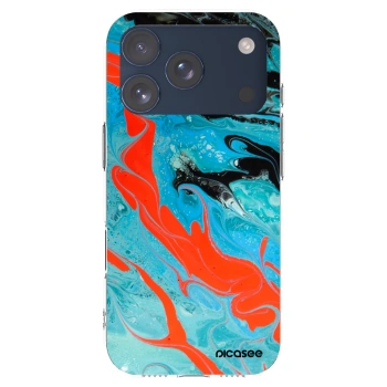 Picasee átlátszó szilikon tok az alábbi mobiltelefonokra Apple iPhone 17 Pro - Blue Magma