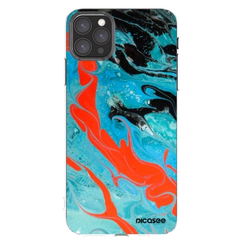 Picasee átlátszó szilikon tok az alábbi mobiltelefonokra Apple iPhone 11 Pro Max - Blue Magma