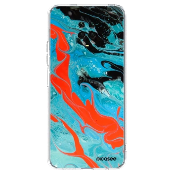 Picasee átlátszó szilikon tok az alábbi mobiltelefonokra Xiaomi Redmi Note 9S - Blue Magma