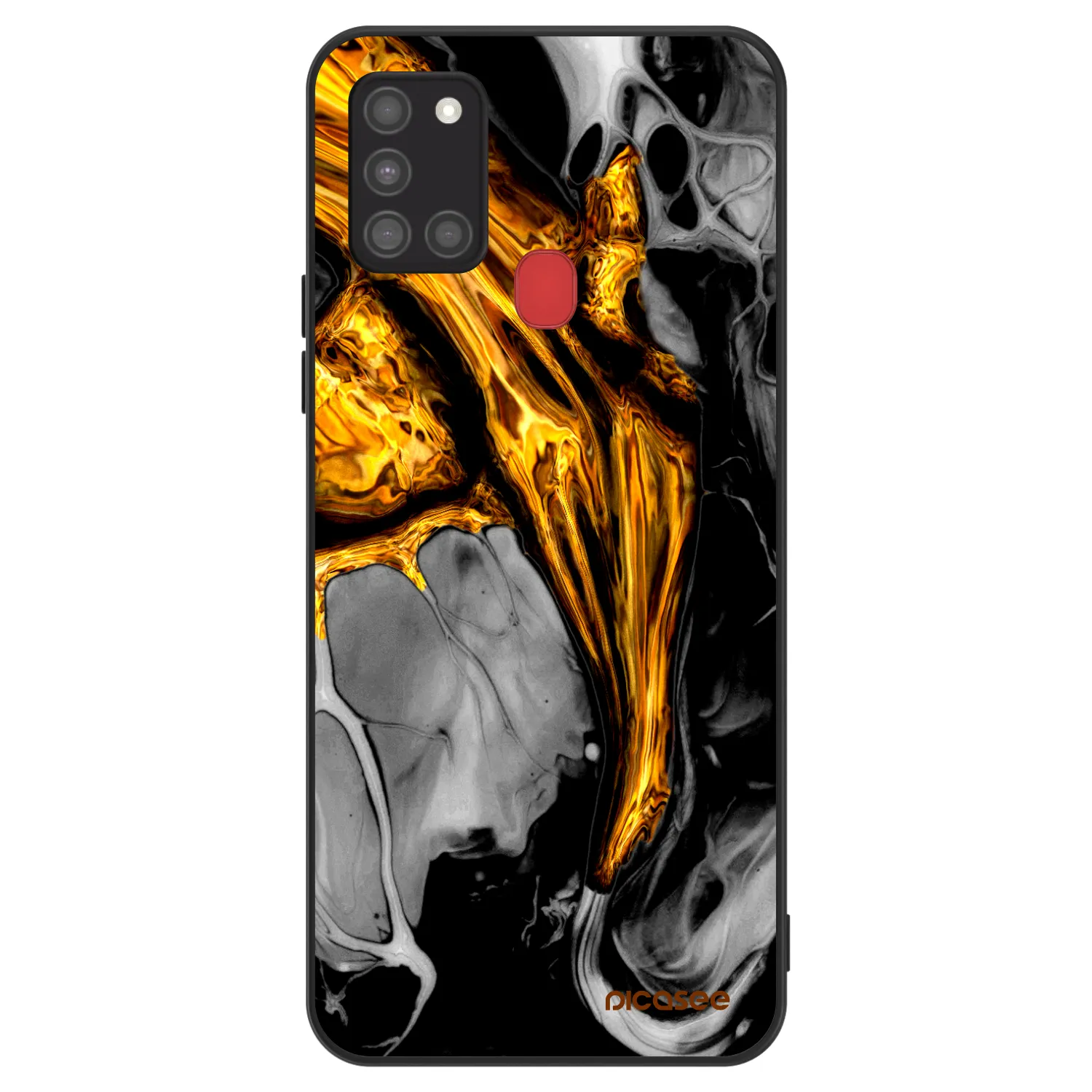 Picasee ULTIMATE CASE Samsung Galaxy A21s - készülékre - Black Gold