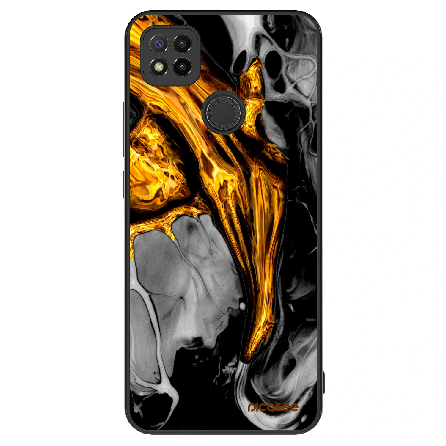 Picasee ULTIMATE CASE Xiaomi Redmi 9C - készülékre - Black Gold